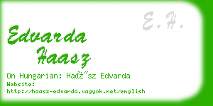 edvarda haasz business card